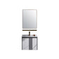 Modern Rectangular Vanity Set Stone Single-Sink Wall Mount Vanity Vanity & Faucet & Mirrors 24"L x 20"W x 21"H Mid Clearhalo 'Bathroom Remodel & Bathroom Fixtures' 'Bathroom Vanities' 'bathroom_vanities' 'Home Improvement' 'home_improvement' 'home_improvement_bathroom_vanities' 7487176