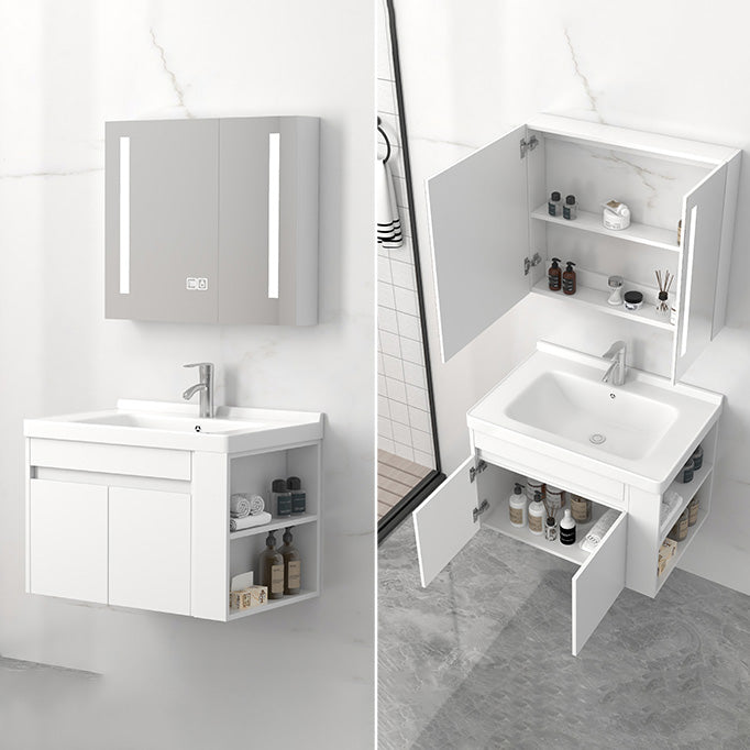 Modern Wood Sink Vanity Wood Wall Mount Faucet Included Bathroom Vanity Clearhalo 'Bathroom Remodel & Bathroom Fixtures' 'Bathroom Vanities' 'bathroom_vanities' 'Home Improvement' 'home_improvement' 'home_improvement_bathroom_vanities' 7487293