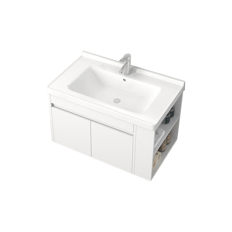Modern Wood Sink Vanity Wood Wall Mount Faucet Included Bathroom Vanity Vanity & Faucet 32"L x 19"W x 20"H Clearhalo 'Bathroom Remodel & Bathroom Fixtures' 'Bathroom Vanities' 'bathroom_vanities' 'Home Improvement' 'home_improvement' 'home_improvement_bathroom_vanities' 7487299