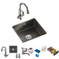 Square Granite Kitchen Sink Single Bowl Sink with Drain Strainer Kit Sink with Faucet 3-in-1 Purifying Faucet Clearhalo 'Home Improvement' 'home_improvement' 'home_improvement_kitchen_sinks' 'Kitchen Remodel & Kitchen Fixtures' 'Kitchen Sinks & Faucet Components' 'Kitchen Sinks' 'kitchen_sinks' 7490283