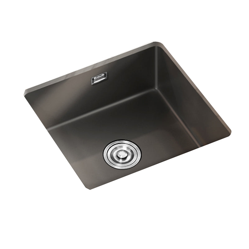 Square Granite Kitchen Sink Single Bowl Sink with Drain Strainer Kit Clearhalo 'Home Improvement' 'home_improvement' 'home_improvement_kitchen_sinks' 'Kitchen Remodel & Kitchen Fixtures' 'Kitchen Sinks & Faucet Components' 'Kitchen Sinks' 'kitchen_sinks' 7490285