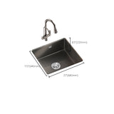 Square Granite Kitchen Sink Single Bowl Sink with Drain Strainer Kit Clearhalo 'Home Improvement' 'home_improvement' 'home_improvement_kitchen_sinks' 'Kitchen Remodel & Kitchen Fixtures' 'Kitchen Sinks & Faucet Components' 'Kitchen Sinks' 'kitchen_sinks' 7490309
