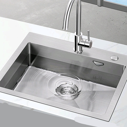 Stainless Steel Drop-In Kitchen Sink Overflow Hole Design Kitchen Sink with Faucet Clearhalo 'Home Improvement' 'home_improvement' 'home_improvement_kitchen_sinks' 'Kitchen Remodel & Kitchen Fixtures' 'Kitchen Sinks & Faucet Components' 'Kitchen Sinks' 'kitchen_sinks' 7490311
