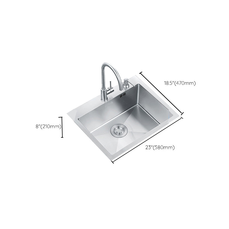 Stainless Steel Drop-In Kitchen Sink Overflow Hole Design Kitchen Sink with Faucet Clearhalo 'Home Improvement' 'home_improvement' 'home_improvement_kitchen_sinks' 'Kitchen Remodel & Kitchen Fixtures' 'Kitchen Sinks & Faucet Components' 'Kitchen Sinks' 'kitchen_sinks' 7490327