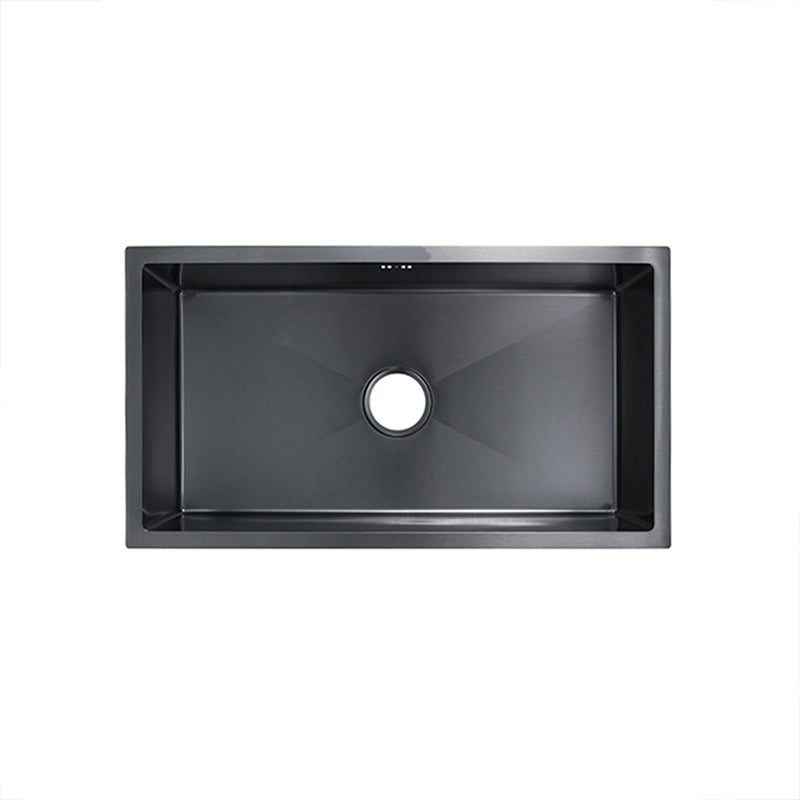 Black Single Bowl Kitchen Sink Stainless Steel Sink with Soap Dispenser Clearhalo 'Home Improvement' 'home_improvement' 'home_improvement_kitchen_sinks' 'Kitchen Remodel & Kitchen Fixtures' 'Kitchen Sinks & Faucet Components' 'Kitchen Sinks' 'kitchen_sinks' 7490365