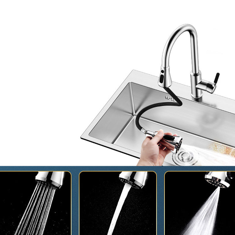 Kitchen Sink Overflow Hole Design Kitchen Sink with Drain Assembly Clearhalo 'Home Improvement' 'home_improvement' 'home_improvement_kitchen_sinks' 'Kitchen Remodel & Kitchen Fixtures' 'Kitchen Sinks & Faucet Components' 'Kitchen Sinks' 'kitchen_sinks' 7490459