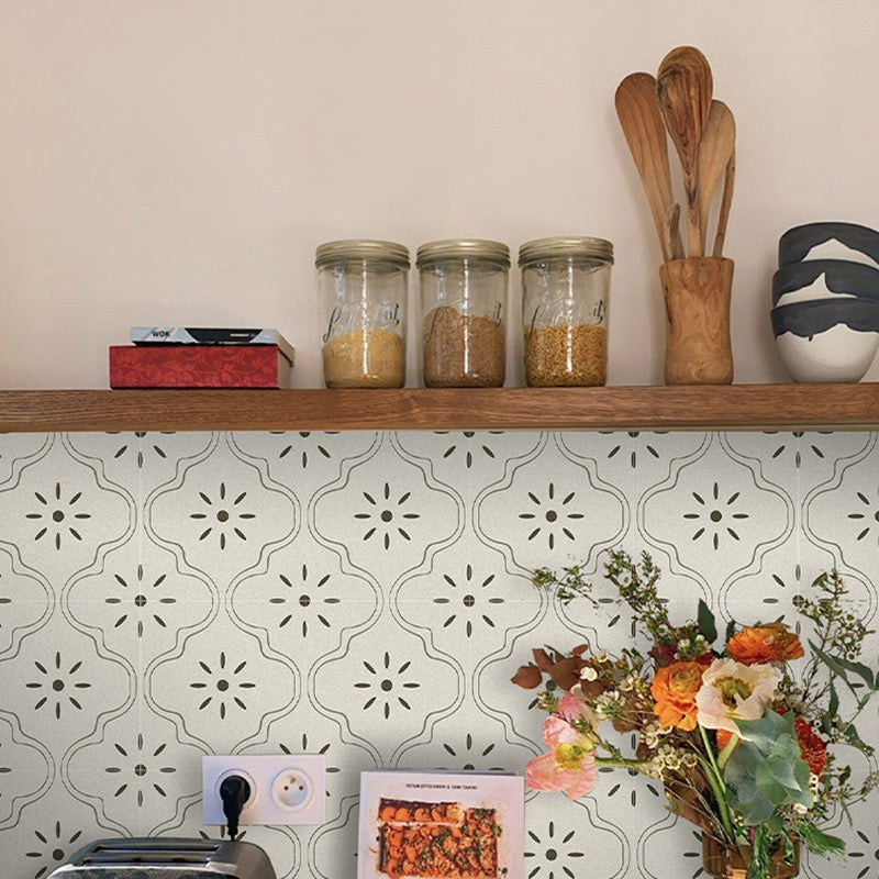 White Peel and Stick Tiles Mosaic Tile Peel and Stick Backsplash 10 Pack Clearhalo 'Flooring 'Home Improvement' 'home_improvement' 'home_improvement_peel_stick_blacksplash' 'Peel & Stick Backsplash Tile' 'peel_stick_blacksplash' 'Walls & Ceilings' Walls and Ceiling' 7491099