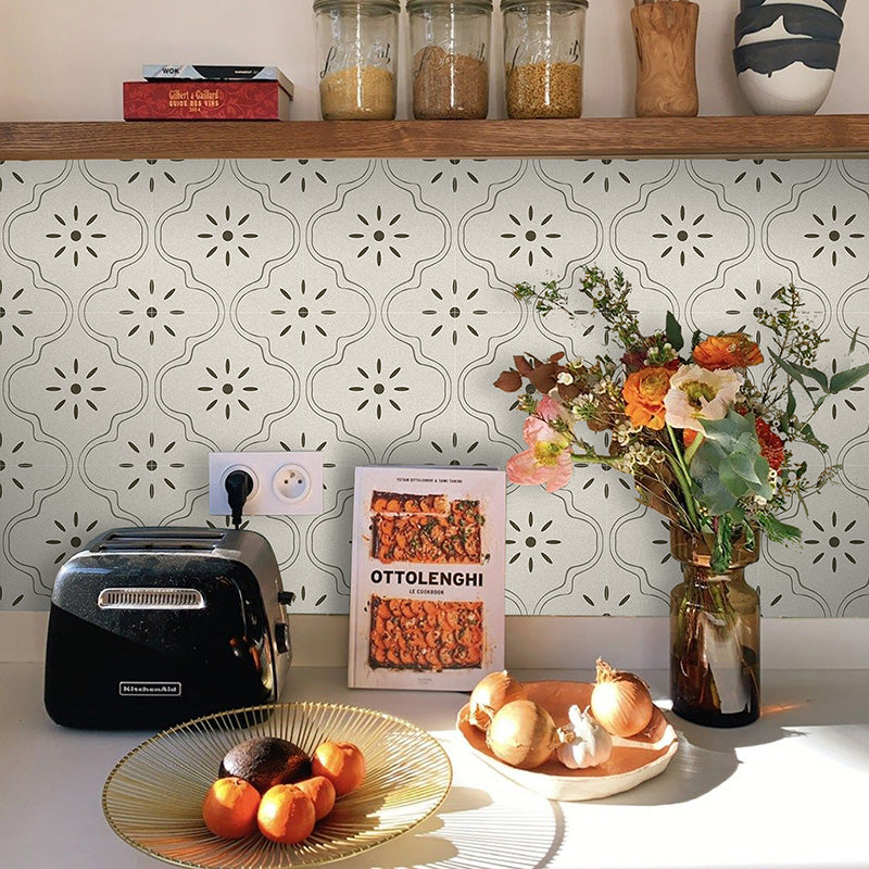 White Peel and Stick Tiles Mosaic Tile Peel and Stick Backsplash 10 Pack Clearhalo 'Flooring 'Home Improvement' 'home_improvement' 'home_improvement_peel_stick_blacksplash' 'Peel & Stick Backsplash Tile' 'peel_stick_blacksplash' 'Walls & Ceilings' Walls and Ceiling' 7491102