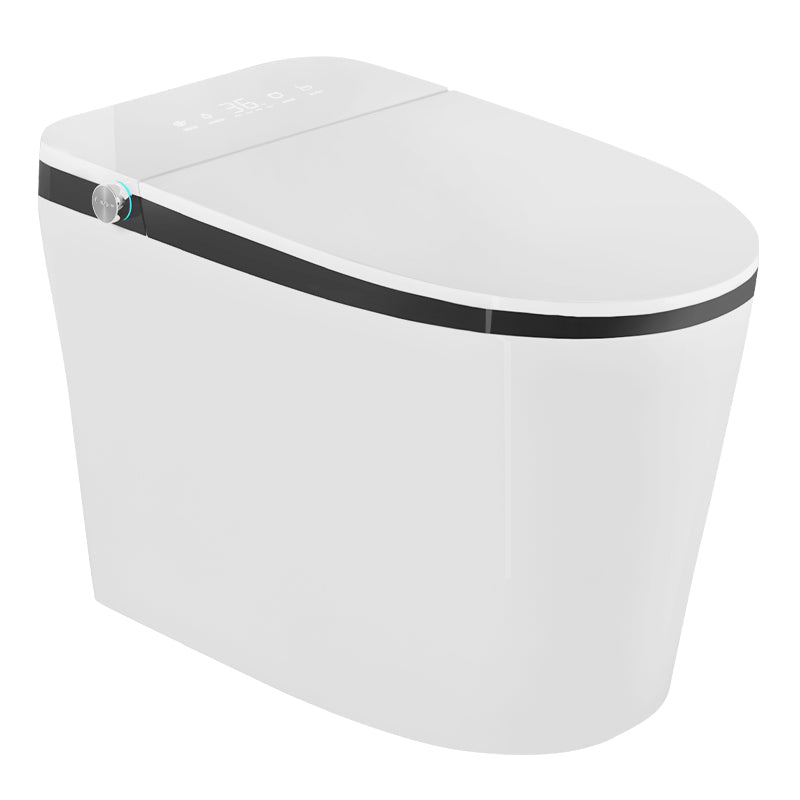 Deodorizing Floor Standing Bidet Foot Sensor Elongated Floor Mount Bidet Clearhalo 'Bathroom Remodel & Bathroom Fixtures' 'Bidets' 'Home Improvement' 'home_improvement' 'home_improvement_bidets' 'Toilets & Bidets' 7491548