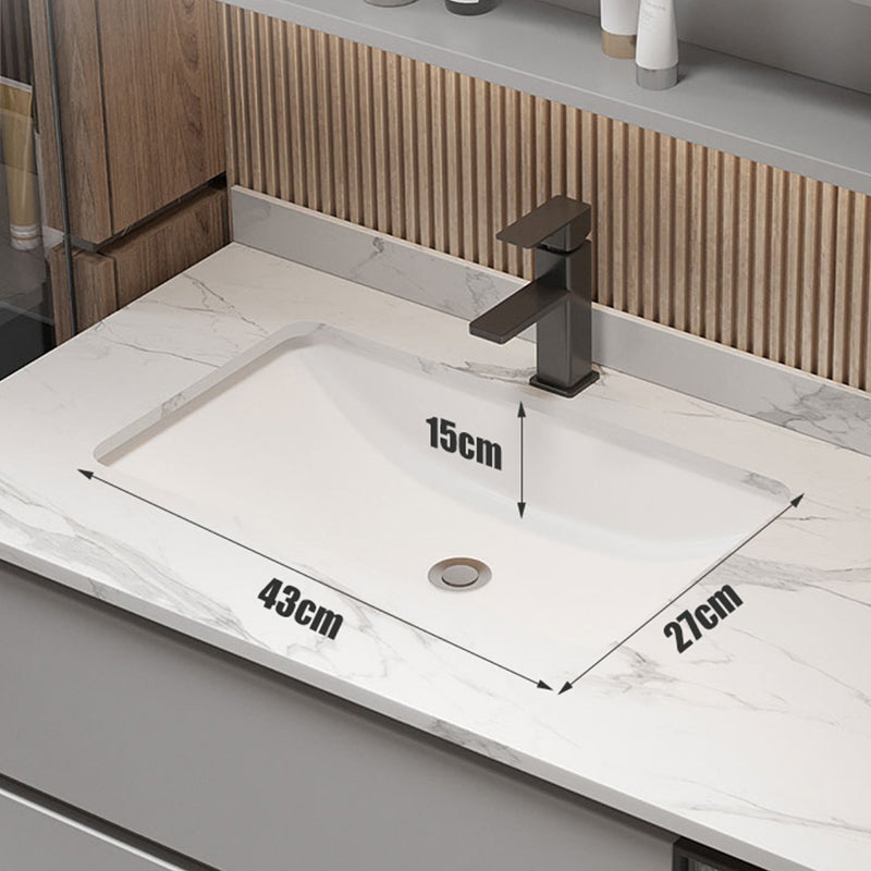 Bathroom Vanity Set Drawers Storage Shelf Ceramic Sink Vanity Set Clearhalo 'Bathroom Remodel & Bathroom Fixtures' 'Bathroom Vanities' 'bathroom_vanities' 'Home Improvement' 'home_improvement' 'home_improvement_bathroom_vanities' 7492153