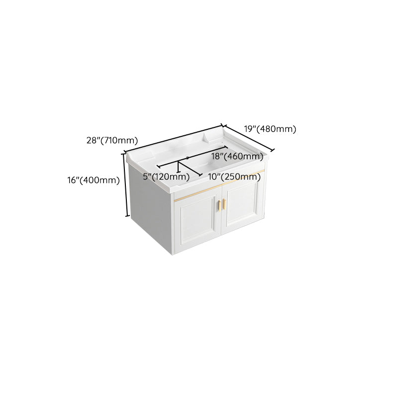 Glam White Sink Vanity Wooden Single Sink Vanity Set for Bathroom Clearhalo 'Bathroom Remodel & Bathroom Fixtures' 'Bathroom Vanities' 'bathroom_vanities' 'Home Improvement' 'home_improvement' 'home_improvement_bathroom_vanities' 7492323