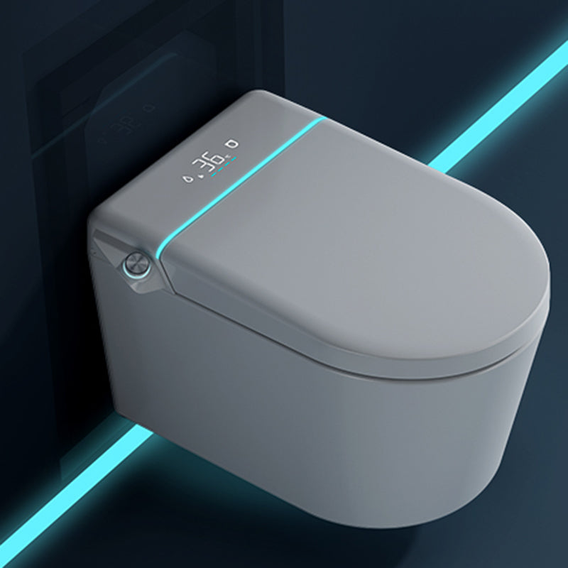 Scandinavian Wall Hung Toilet Set Elongated Bowl Shape in White Clearhalo 'Bathroom Remodel & Bathroom Fixtures' 'Bidets' 'Home Improvement' 'home_improvement' 'home_improvement_bidets' 'Toilets & Bidets' 7492691