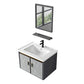 Modern Wall Mount Vanity Set Grey Closed Storage Sink Vanity for Bathroom Vanity & Faucet & Mirrors Ceramic Clearhalo 'Bathroom Remodel & Bathroom Fixtures' 'Bathroom Vanities' 'bathroom_vanities' 'Home Improvement' 'home_improvement' 'home_improvement_bathroom_vanities' 7493668