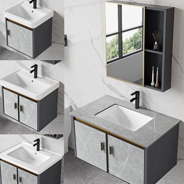 Modern Wall Mount Vanity Set Grey Closed Storage Sink Vanity for Bathroom Clearhalo 'Bathroom Remodel & Bathroom Fixtures' 'Bathroom Vanities' 'bathroom_vanities' 'Home Improvement' 'home_improvement' 'home_improvement_bathroom_vanities' 7493671