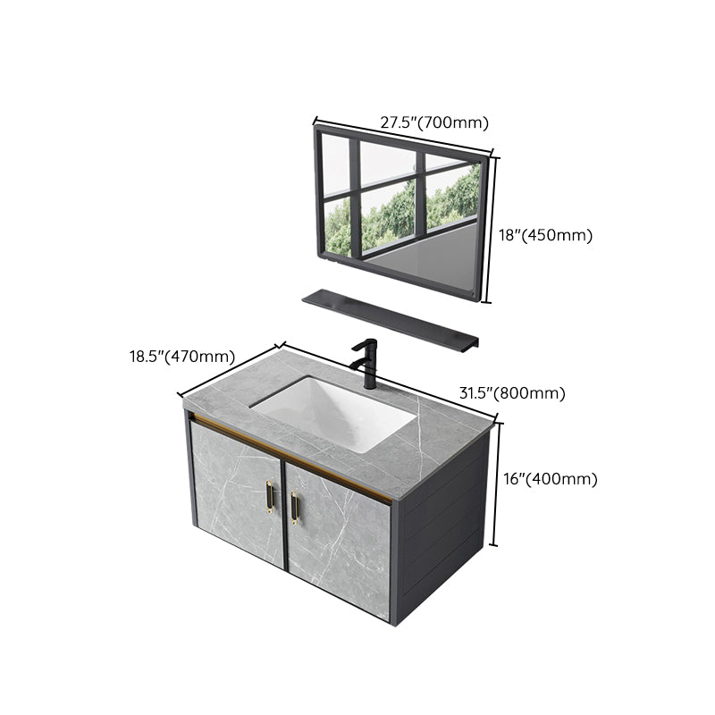 Modern Wall Mount Vanity Set Grey Closed Storage Sink Vanity for Bathroom Clearhalo 'Bathroom Remodel & Bathroom Fixtures' 'Bathroom Vanities' 'bathroom_vanities' 'Home Improvement' 'home_improvement' 'home_improvement_bathroom_vanities' 7493686