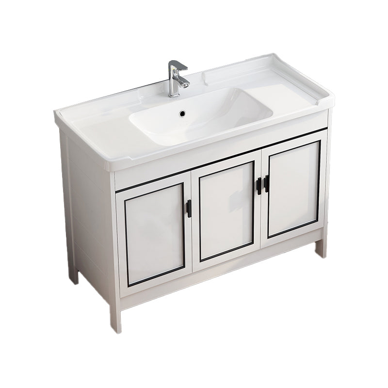 Metal Modern Bathroom Vanity Freestanding Faucet Included Sink Vanity Vanity & Faucet 39.8"L x 18.9"W x 32.7"H Clearhalo 'Bathroom Remodel & Bathroom Fixtures' 'Bathroom Vanities' 'bathroom_vanities' 'Home Improvement' 'home_improvement' 'home_improvement_bathroom_vanities' 7498164