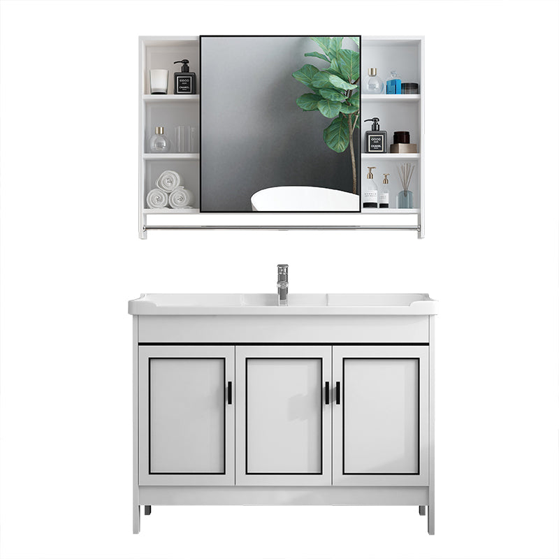 Metal Modern Bathroom Vanity Freestanding Faucet Included Sink Vanity Clearhalo 'Bathroom Remodel & Bathroom Fixtures' 'Bathroom Vanities' 'bathroom_vanities' 'Home Improvement' 'home_improvement' 'home_improvement_bathroom_vanities' 7498167
