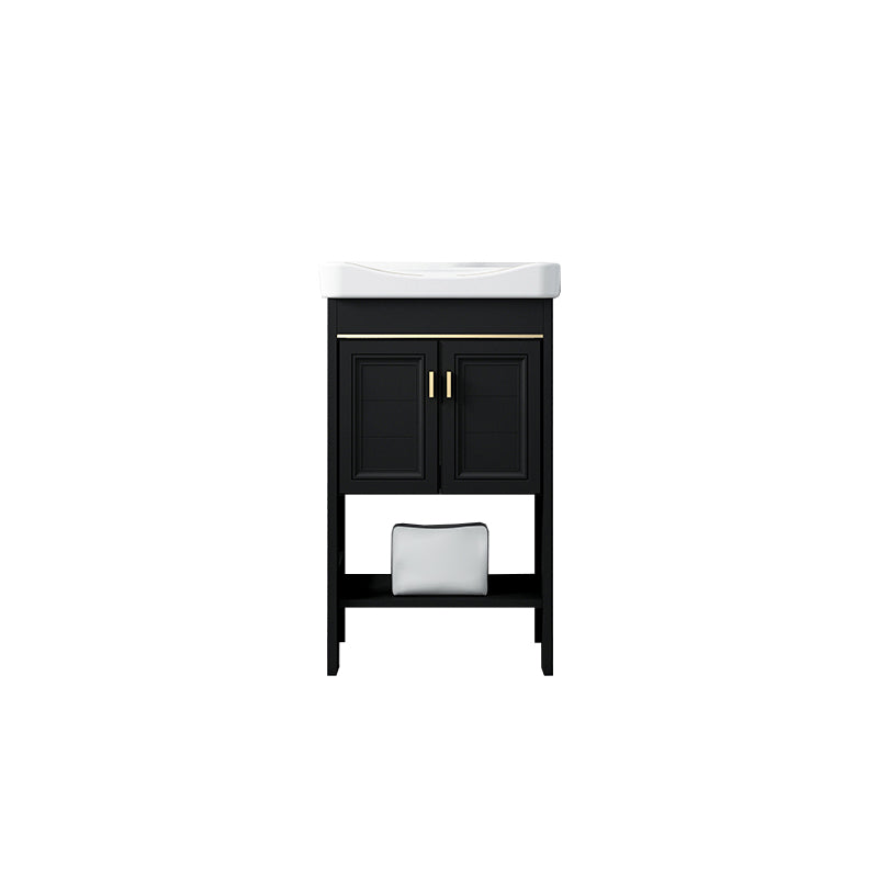 Glam Freestanding Bathroom Sink Vanity Single-Sink Bathroom Vanity Bathroom Vanity 20"L x 14"W x 30"H Clearhalo 'Bathroom Remodel & Bathroom Fixtures' 'Bathroom Vanities' 'bathroom_vanities' 'Home Improvement' 'home_improvement' 'home_improvement_bathroom_vanities' 7498432