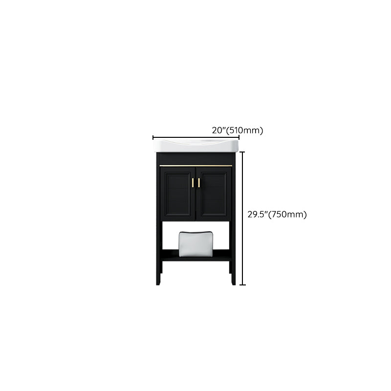 Glam Freestanding Bathroom Sink Vanity Single-Sink Bathroom Vanity Clearhalo 'Bathroom Remodel & Bathroom Fixtures' 'Bathroom Vanities' 'bathroom_vanities' 'Home Improvement' 'home_improvement' 'home_improvement_bathroom_vanities' 7498436