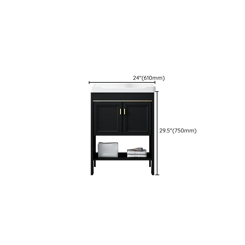 Glam Freestanding Bathroom Sink Vanity Single-Sink Bathroom Vanity Clearhalo 'Bathroom Remodel & Bathroom Fixtures' 'Bathroom Vanities' 'bathroom_vanities' 'Home Improvement' 'home_improvement' 'home_improvement_bathroom_vanities' 7498437