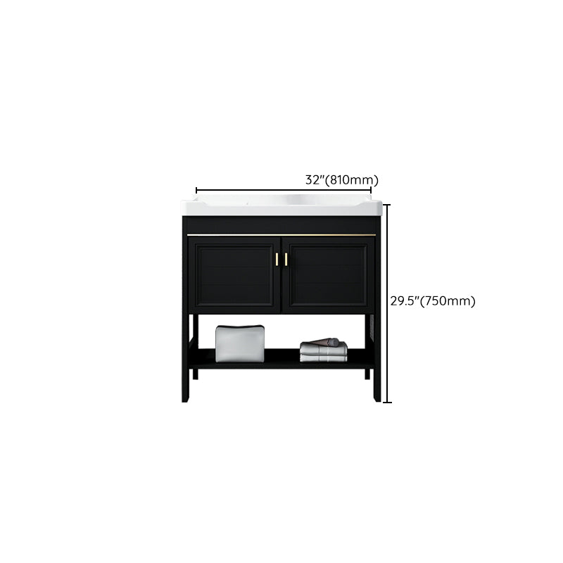 Glam Freestanding Bathroom Sink Vanity Single-Sink Bathroom Vanity Clearhalo 'Bathroom Remodel & Bathroom Fixtures' 'Bathroom Vanities' 'bathroom_vanities' 'Home Improvement' 'home_improvement' 'home_improvement_bathroom_vanities' 7498438