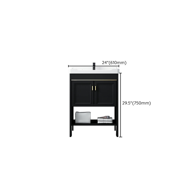 Glam Freestanding Bathroom Sink Vanity Single-Sink Bathroom Vanity Clearhalo 'Bathroom Remodel & Bathroom Fixtures' 'Bathroom Vanities' 'bathroom_vanities' 'Home Improvement' 'home_improvement' 'home_improvement_bathroom_vanities' 7498441