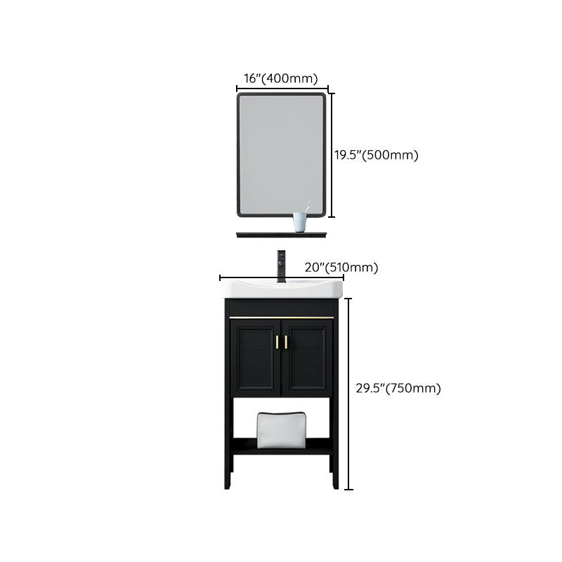 Glam Freestanding Bathroom Sink Vanity Single-Sink Bathroom Vanity Clearhalo 'Bathroom Remodel & Bathroom Fixtures' 'Bathroom Vanities' 'bathroom_vanities' 'Home Improvement' 'home_improvement' 'home_improvement_bathroom_vanities' 7498445