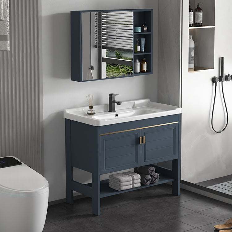 Glam Freestanding Bathroom Sink Vanity Single-Sink Bathroom Vanity Set Clearhalo 'Bathroom Remodel & Bathroom Fixtures' 'Bathroom Vanities' 'bathroom_vanities' 'Home Improvement' 'home_improvement' 'home_improvement_bathroom_vanities' 7498456