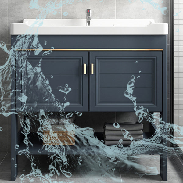 Glam Freestanding Bathroom Sink Vanity Single-Sink Bathroom Vanity Set Clearhalo 'Bathroom Remodel & Bathroom Fixtures' 'Bathroom Vanities' 'bathroom_vanities' 'Home Improvement' 'home_improvement' 'home_improvement_bathroom_vanities' 7498469