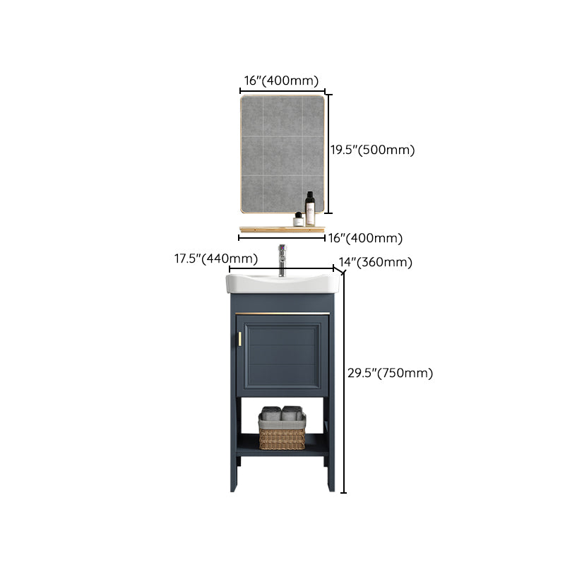 Glam Freestanding Bathroom Sink Vanity Single-Sink Bathroom Vanity Set Clearhalo 'Bathroom Remodel & Bathroom Fixtures' 'Bathroom Vanities' 'bathroom_vanities' 'Home Improvement' 'home_improvement' 'home_improvement_bathroom_vanities' 7498489