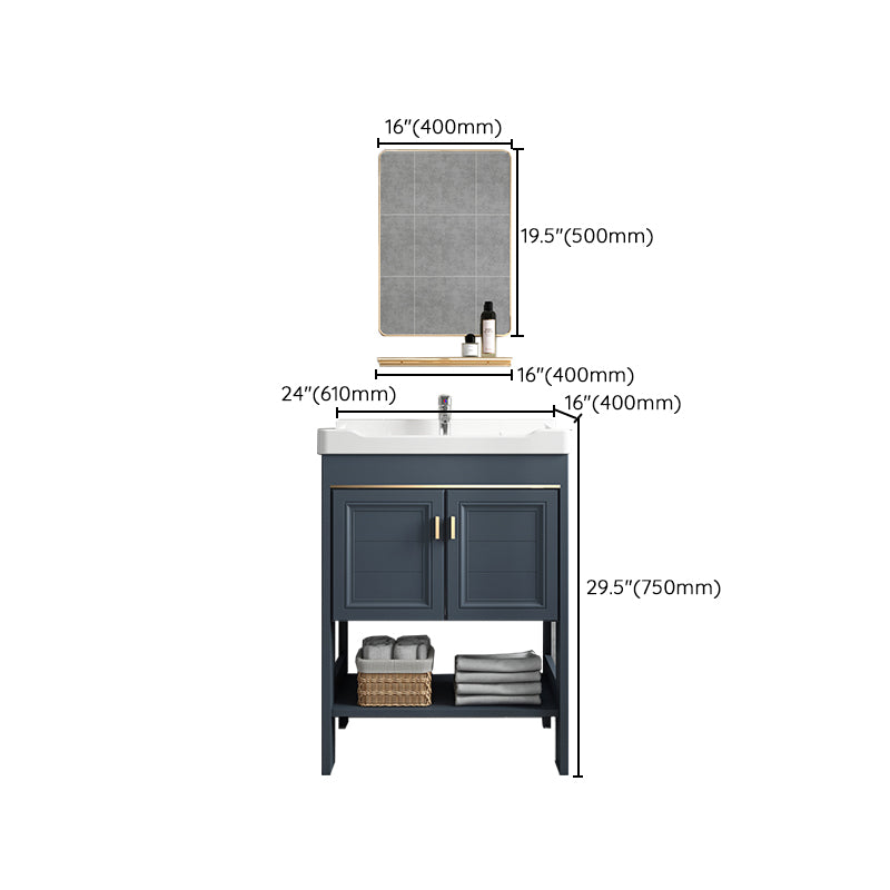 Glam Freestanding Bathroom Sink Vanity Single-Sink Bathroom Vanity Set Clearhalo 'Bathroom Remodel & Bathroom Fixtures' 'Bathroom Vanities' 'bathroom_vanities' 'Home Improvement' 'home_improvement' 'home_improvement_bathroom_vanities' 7498491