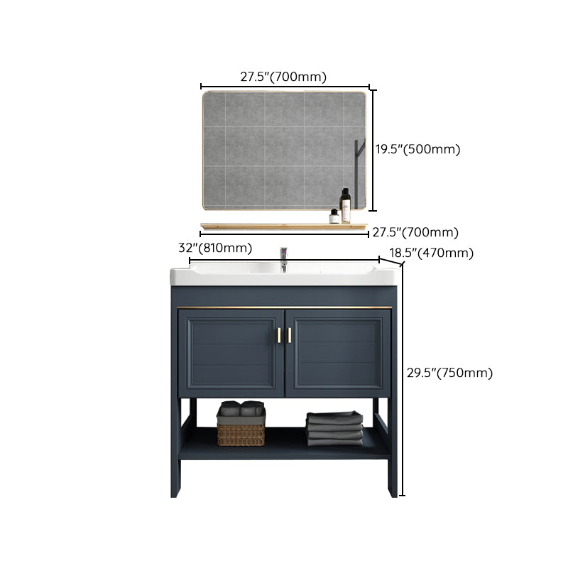 Glam Freestanding Bathroom Sink Vanity Single-Sink Bathroom Vanity Set Clearhalo 'Bathroom Remodel & Bathroom Fixtures' 'Bathroom Vanities' 'bathroom_vanities' 'Home Improvement' 'home_improvement' 'home_improvement_bathroom_vanities' 7498493