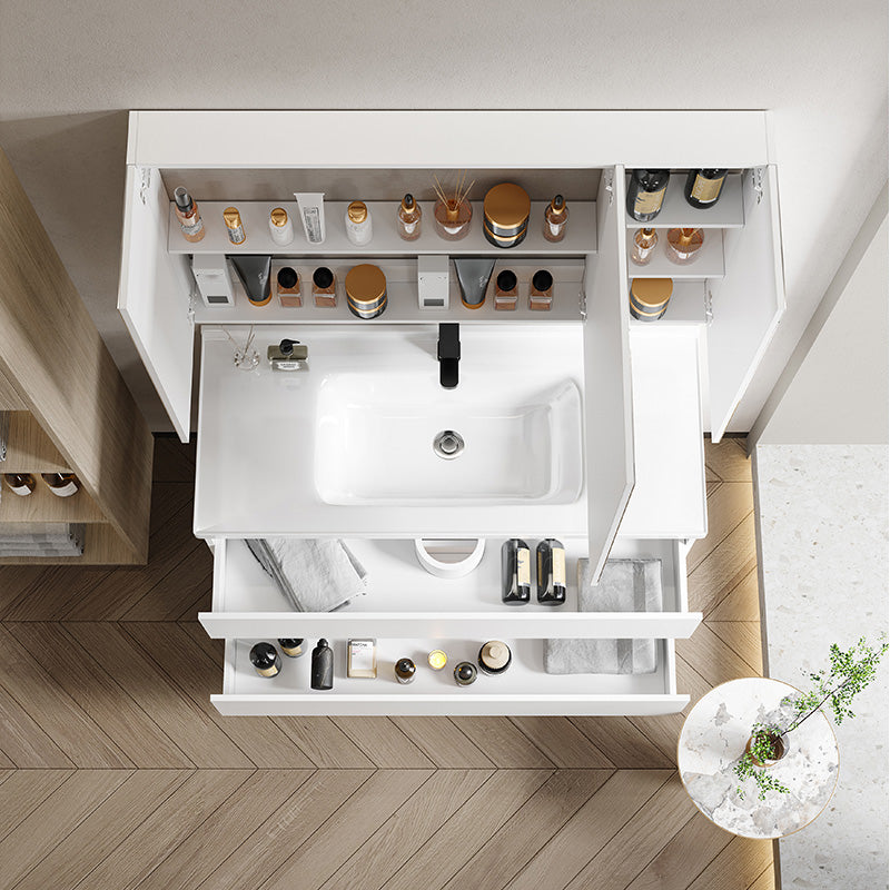 Modern Wood Sink Vanity Wood Wall Mount Faucet Included Bathroom Vanity Set Clearhalo 'Bathroom Remodel & Bathroom Fixtures' 'Bathroom Vanities' 'bathroom_vanities' 'Home Improvement' 'home_improvement' 'home_improvement_bathroom_vanities' 7498506