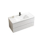 Modern Wood Sink Vanity Wood Wall Mount Faucet Included Bathroom Vanity Set Vanity & Faucet 39.5"L x 19"W x 20"H Clearhalo 'Bathroom Remodel & Bathroom Fixtures' 'Bathroom Vanities' 'bathroom_vanities' 'Home Improvement' 'home_improvement' 'home_improvement_bathroom_vanities' 7498526