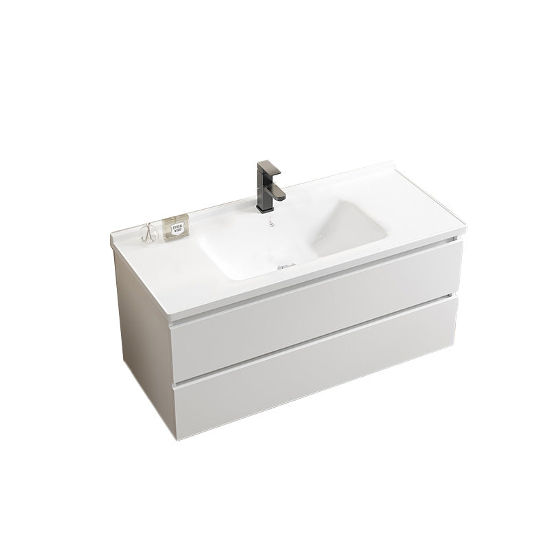Modern Wood Sink Vanity Wood Wall Mount Faucet Included Bathroom Vanity Set Vanity & Faucet 39.5"L x 19"W x 20"H Clearhalo 'Bathroom Remodel & Bathroom Fixtures' 'Bathroom Vanities' 'bathroom_vanities' 'Home Improvement' 'home_improvement' 'home_improvement_bathroom_vanities' 7498526