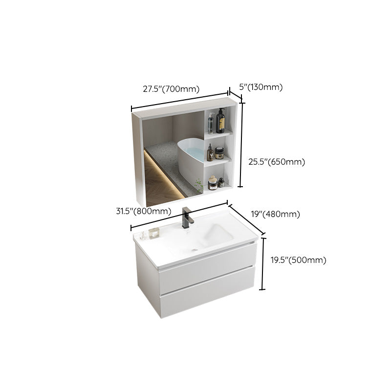 Modern Wood Sink Vanity Wood Wall Mount Faucet Included Bathroom Vanity Set Clearhalo 'Bathroom Remodel & Bathroom Fixtures' 'Bathroom Vanities' 'bathroom_vanities' 'Home Improvement' 'home_improvement' 'home_improvement_bathroom_vanities' 7498541