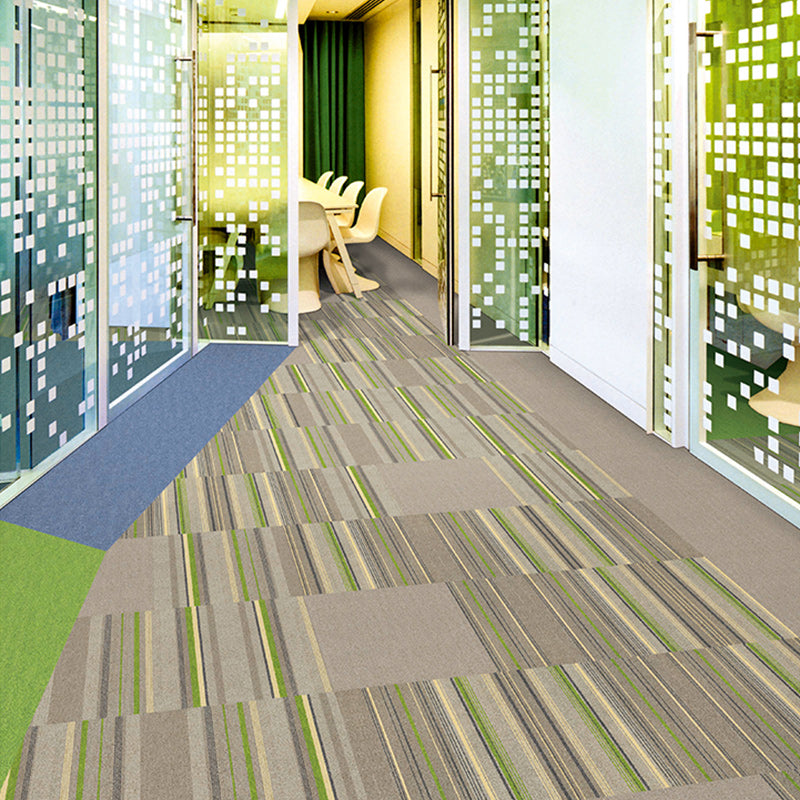 Stripe Printed Carpet Tiles Office Room Loose Lay Level Loop Square Carpet Floor Tile Clearhalo 'Carpet Tiles & Carpet Squares' 'carpet_tiles_carpet_squares' 'Flooring 'Home Improvement' 'home_improvement' 'home_improvement_carpet_tiles_carpet_squares' Walls and Ceiling' 7505494