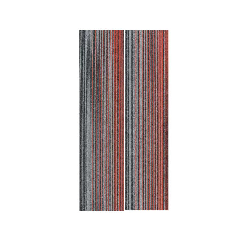 Waterproof Carpet Tile Rectangular Level Loop Indoor Stain Resistant Loose Lay Carpet Tile Red-Gray 1 Set for Wallboard (24 Pieces * 1) Clearhalo 'Carpet Tiles & Carpet Squares' 'carpet_tiles_carpet_squares' 'Flooring 'Home Improvement' 'home_improvement' 'home_improvement_carpet_tiles_carpet_squares' Walls and Ceiling' 7505520