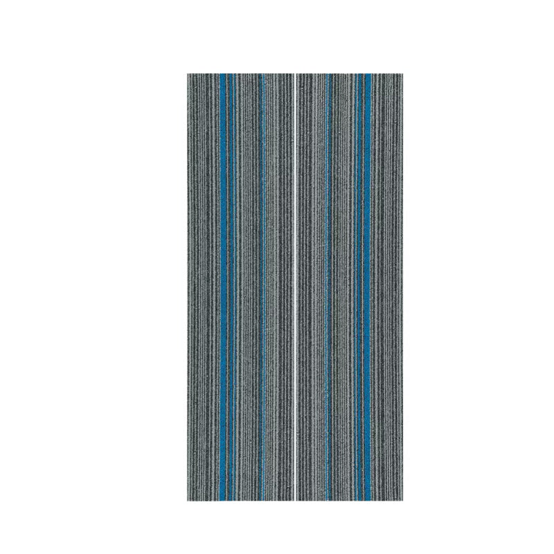 Waterproof Carpet Tile Rectangular Level Loop Indoor Stain Resistant Loose Lay Carpet Tile Gray-Blue 1 Set for Wallboard (24 Pieces * 1) Clearhalo 'Carpet Tiles & Carpet Squares' 'carpet_tiles_carpet_squares' 'Flooring 'Home Improvement' 'home_improvement' 'home_improvement_carpet_tiles_carpet_squares' Walls and Ceiling' 7505522