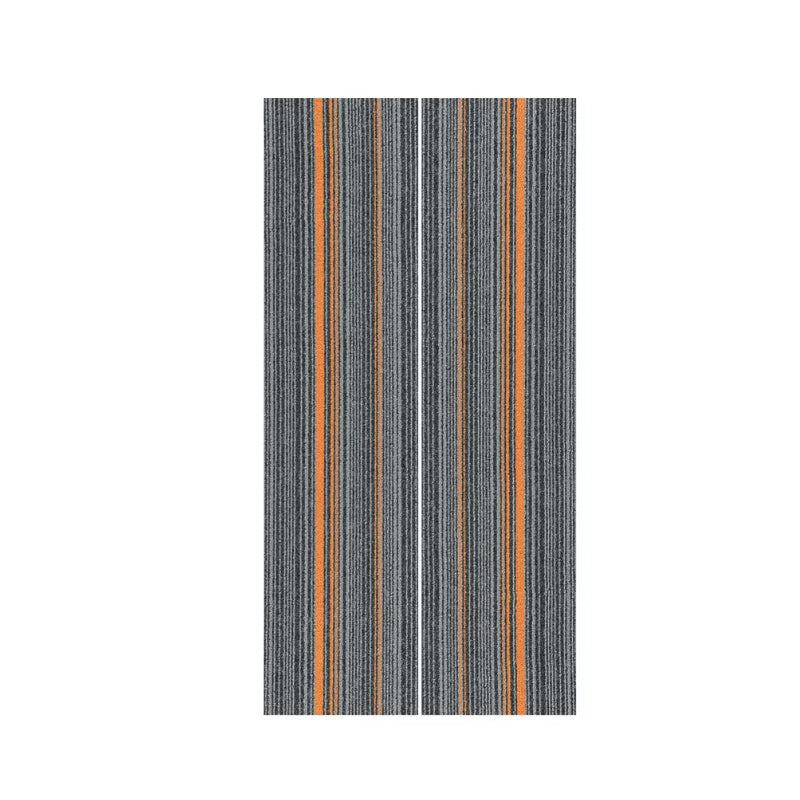 Waterproof Carpet Tile Rectangular Level Loop Indoor Stain Resistant Loose Lay Carpet Tile Gray-Orange 1 Set for Wallboard (24 Pieces * 1) Clearhalo 'Carpet Tiles & Carpet Squares' 'carpet_tiles_carpet_squares' 'Flooring 'Home Improvement' 'home_improvement' 'home_improvement_carpet_tiles_carpet_squares' Walls and Ceiling' 7505529
