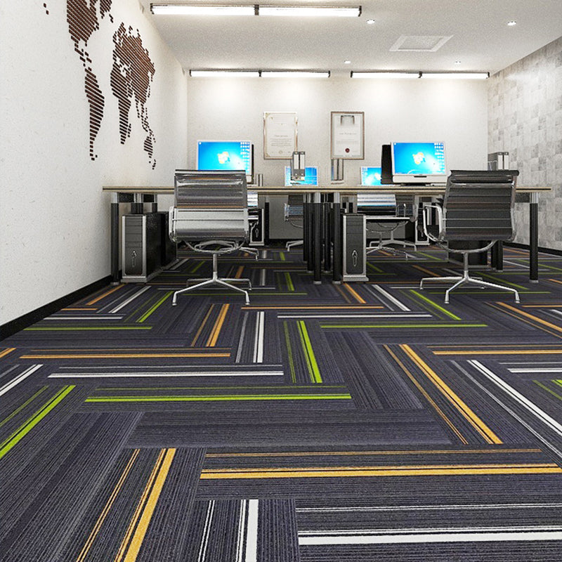 Loose Lay Carpet Tiles Ombre Print Fade Resistant Carpet Tiles - Clearhalo