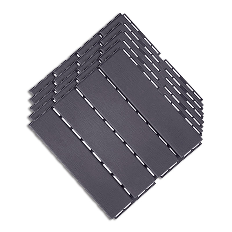 Waterproof Engineered Wood Flooring Modern Flooring Tiles for Garden and Outdoor Dark Gray Clearhalo 'Flooring 'Hardwood Flooring' 'hardwood_flooring' 'Home Improvement' 'home_improvement' 'home_improvement_hardwood_flooring' Walls and Ceiling' 7505781