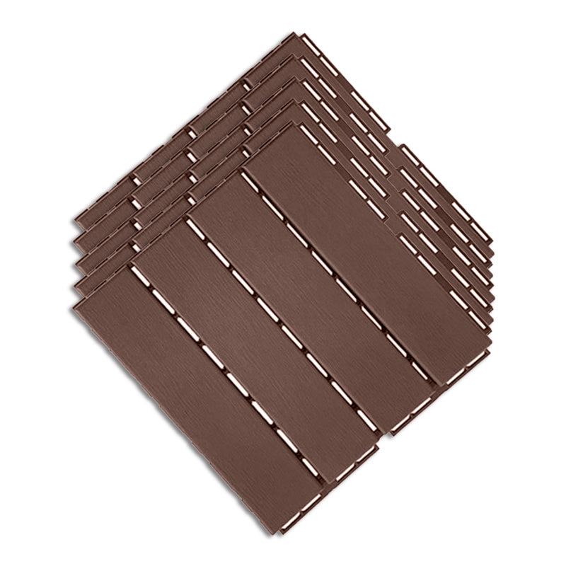 Waterproof Engineered Wood Flooring Modern Flooring Tiles for Garden and Outdoor Coffee Clearhalo 'Flooring 'Hardwood Flooring' 'hardwood_flooring' 'Home Improvement' 'home_improvement' 'home_improvement_hardwood_flooring' Walls and Ceiling' 7505782