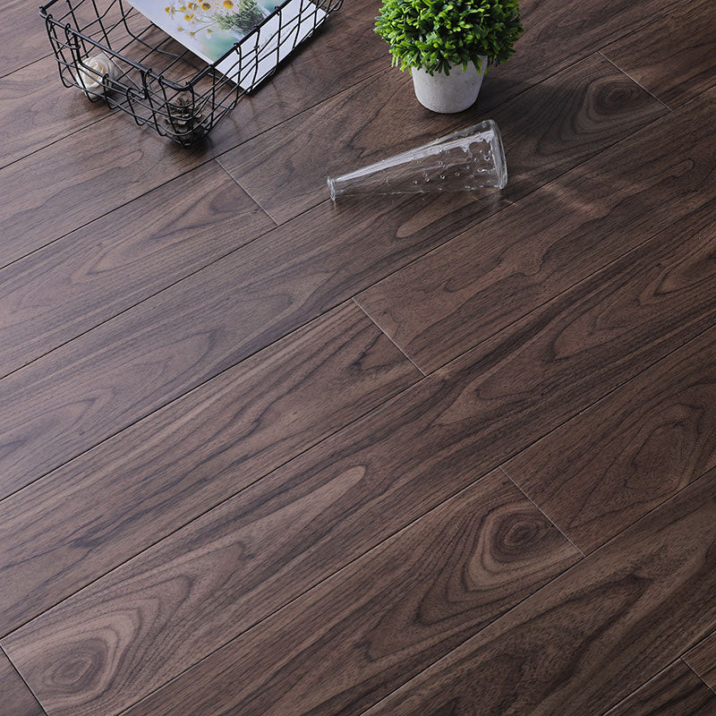 Traditional Wood Flooring Tiles Click-Locking Water Resistant Trim Piece Walnut Clearhalo 'Flooring 'Hardwood Flooring' 'hardwood_flooring' 'Home Improvement' 'home_improvement' 'home_improvement_hardwood_flooring' Walls and Ceiling' 7505957