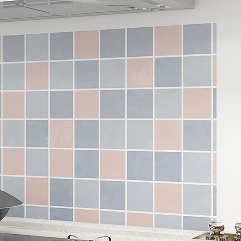 Modern Tile-Peel & Stick PVC Grid Pattern Self Adhesive Wallpaper Clearhalo 'Flooring 'Home Improvement' 'home_improvement' 'home_improvement_peel_stick_blacksplash' 'Peel & Stick Backsplash Tile' 'peel_stick_blacksplash' 'Walls & Ceilings' Walls and Ceiling' 7506143