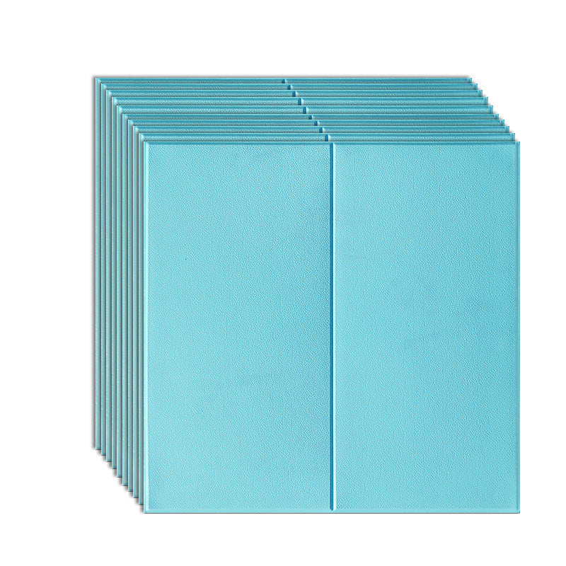 Modern Wall Panel Pure Color Peel and Stick Waterproof Wall Ceiling for Living Room Sky Blue 10-Piece Set Clearhalo 'Flooring 'Home Improvement' 'home_improvement' 'home_improvement_wall_paneling' 'Wall Paneling' 'wall_paneling' 'Walls & Ceilings' Walls and Ceiling' 7506272