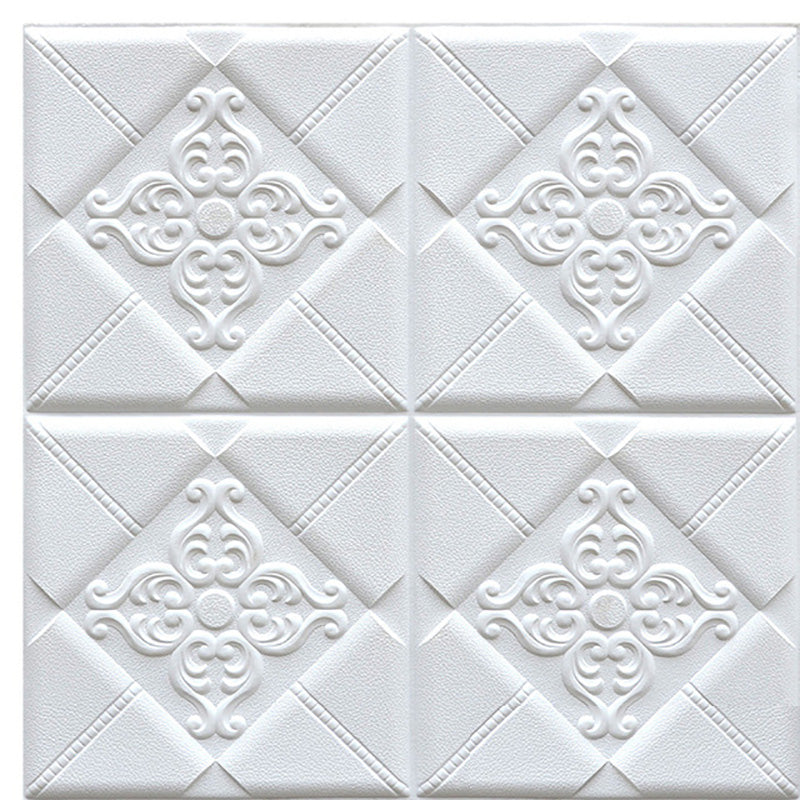 Plastic Wall Access Panel Self-Adhesive Wall Paneling for Living Room and Bedroom White Clearhalo 'Flooring 'Home Improvement' 'home_improvement' 'home_improvement_wall_paneling' 'Wall Paneling' 'wall_paneling' 'Walls & Ceilings' Walls and Ceiling' 7506282