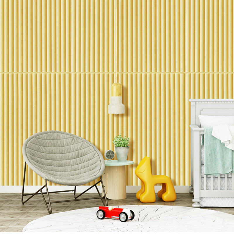 Contemporary Wainscoting 3D Peel and Press Wall Access Panel Light Yellow 10-Piece Set Clearhalo 'Flooring 'Home Improvement' 'home_improvement' 'home_improvement_wall_paneling' 'Wall Paneling' 'wall_paneling' 'Walls & Ceilings' Walls and Ceiling' 7506340