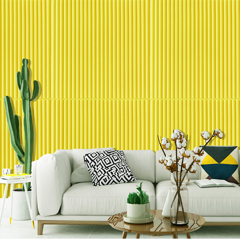 Contemporary Wainscoting 3D Peel and Press Wall Access Panel Lemon Yellow 10-Piece Set Clearhalo 'Flooring 'Home Improvement' 'home_improvement' 'home_improvement_wall_paneling' 'Wall Paneling' 'wall_paneling' 'Walls & Ceilings' Walls and Ceiling' 7506341