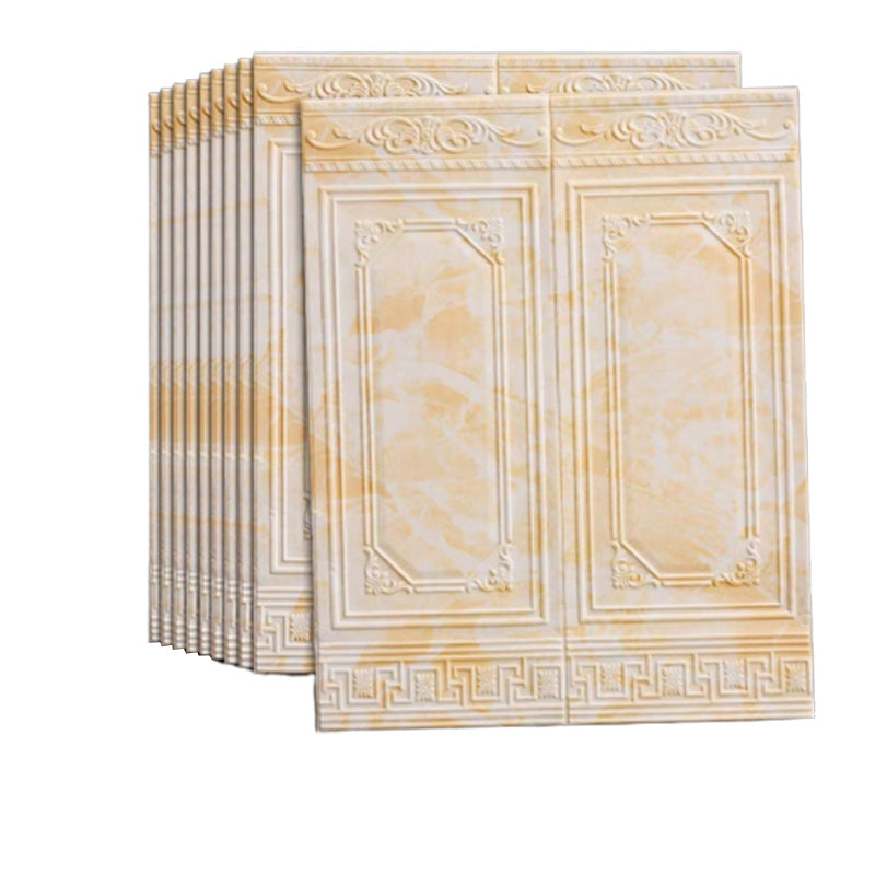 Classic Wall Access Panel Peel and Stick 3D Embossed Wall Ceiling for Living Room Beige 10-Piece Set Clearhalo 'Flooring 'Home Improvement' 'home_improvement' 'home_improvement_wall_paneling' 'Wall Paneling' 'wall_paneling' 'Walls & Ceilings' Walls and Ceiling' 7506445